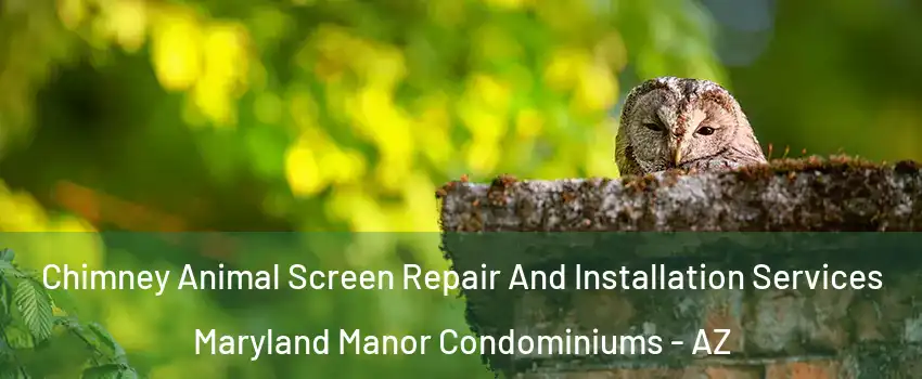 Chimney Animal Screen Repair And Installation Services Maryland Manor Condominiums - AZ