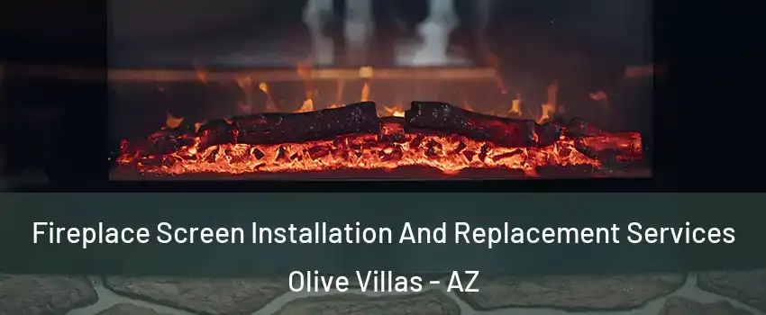 Fireplace Screen Installation And Replacement Services Olive Villas - AZ