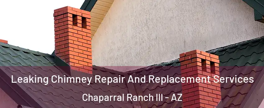 Leaking Chimney Repair And Replacement Services Chaparral Ranch III - AZ