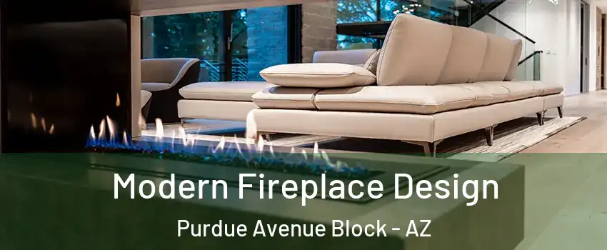 Modern Fireplace Design Purdue Avenue Block - AZ