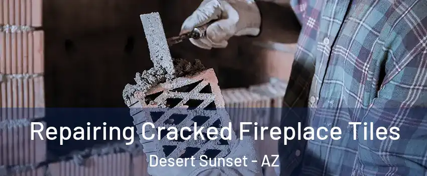 Repairing Cracked Fireplace Tiles Desert Sunset - AZ