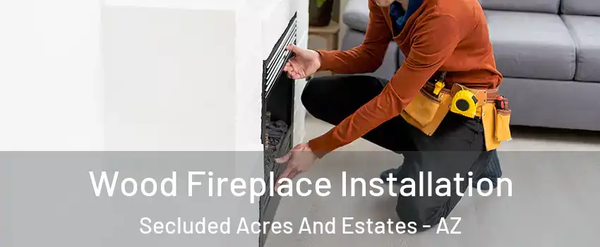 Wood Fireplace Installation Secluded Acres And Estates - AZ